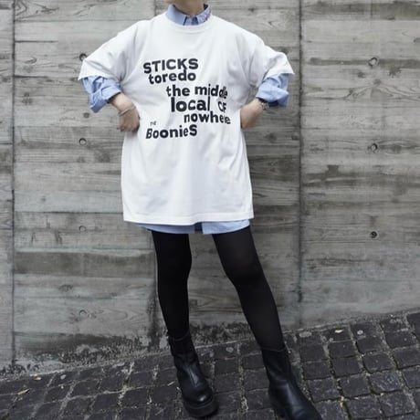 THOMAS MAGPIE  ビッグTシャツ -ホワイト