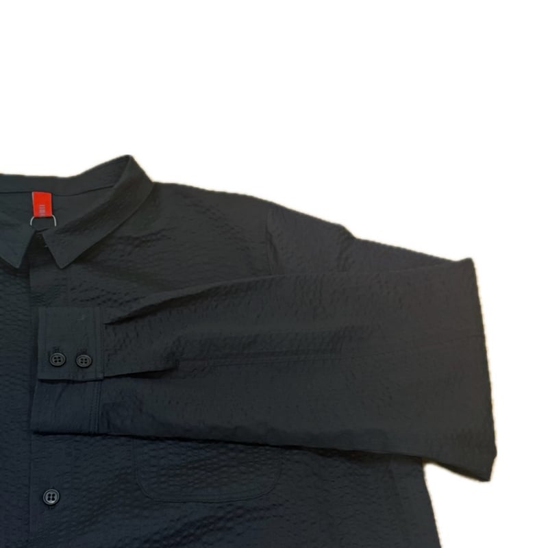 LIROMA サッカー生地シャツワンピース black | grasol Nagasaki S