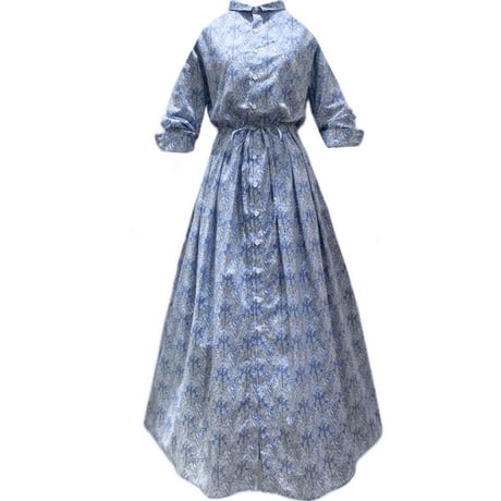 LIROMA シャツワンピース　BLUE Primrose peak
