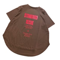 NUS バックプリントロゴTシャツ - ブラウン