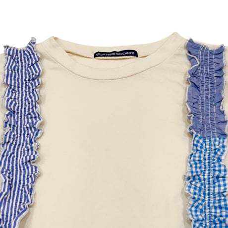 TIGRE BROCANTE 2ラインフリルTシャツ　ナチュラル