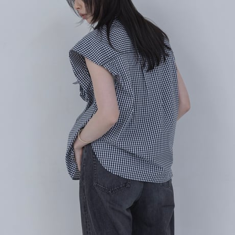 EimeeLaw       ランダムリボンタックスリーブブラウス       -チェック