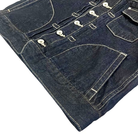 vent blanc+  12ozDENIM MONTMARTRE JACET-インディゴ