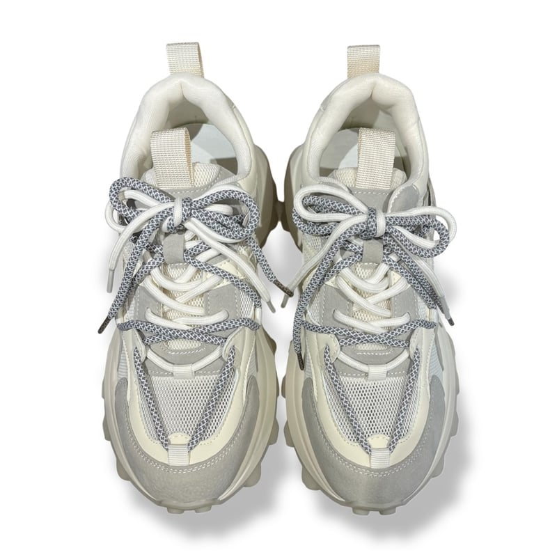 grounds ホワイト/グレー メッシュスニーカー grounds メッシュスニーカー ホワイト - メルカリ