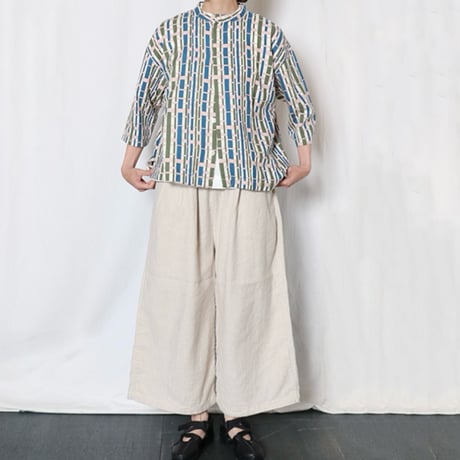 TIGRE BROCANTE ツイルギャザーワイドパンツ-Sumikuro