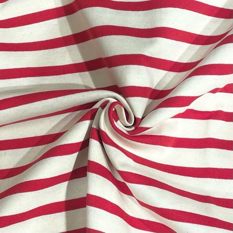THOMAS MAGPIE ボーダーTシャツ-white×red