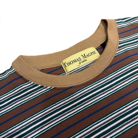 THOMAS MAGPIE マルチボーダーTシャツ