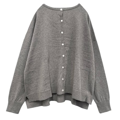 vent blanc  2wayニットカーディガン-グレー