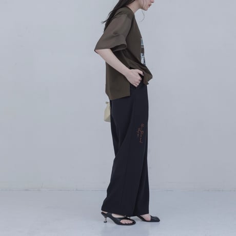 EimeeLaw    メッシュスリーブTシャツ    -ブラウン