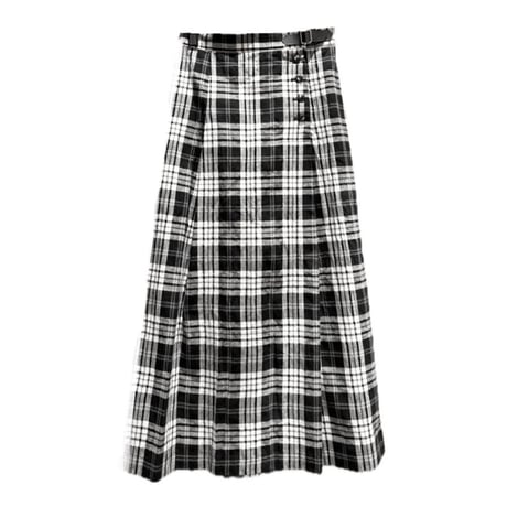 Parkes チェック柄スカート BLACK