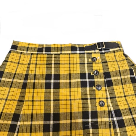 Parkes チェック柄スカート YELLOW