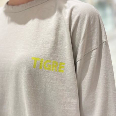 TIGRE BROCANTE Number８ベニスビーチ長袖T ホワイトグレー