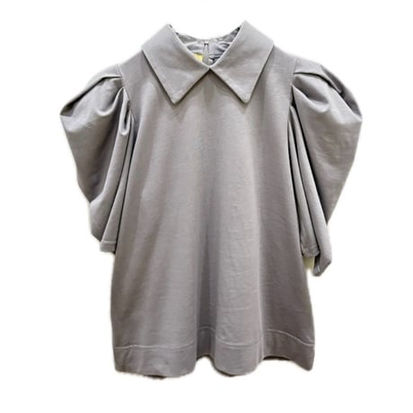 THOMAS MAGPIE ボリュームショルダーブラウス gray