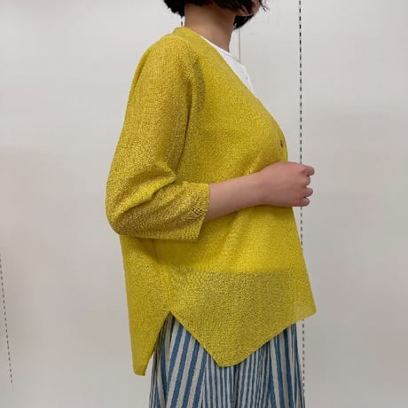 ATELIER SIX   16Gサラッとかのこカーディガン    -ブルー