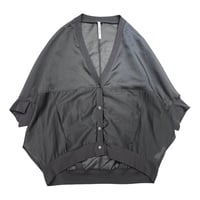 DignteCollier    シアータックワイドカーディガン     -チャコール