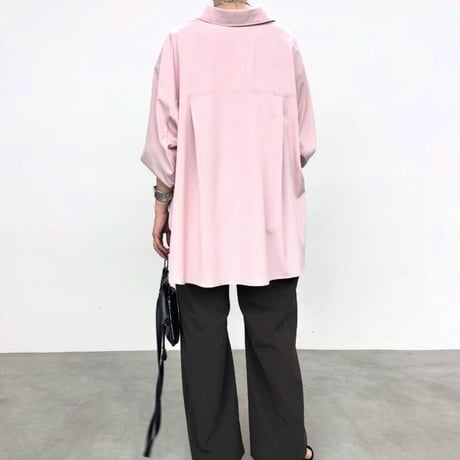 NUS  ロンドンストライプブロードポケットロゴビッグシャツ-   ストライプ