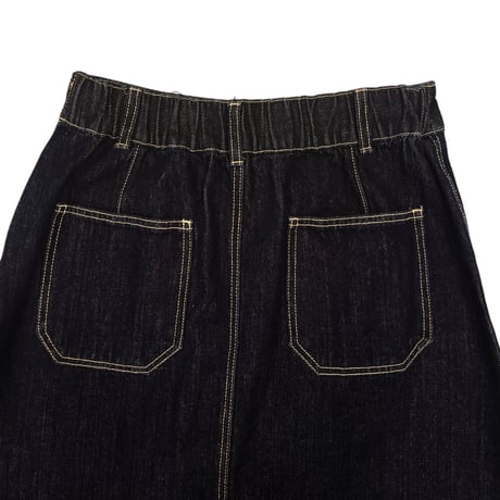 vent blanc + 12ozデニムベイカースカート-インディゴ