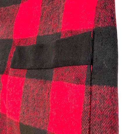 THOMAS MAGPIE ウール混チェックロングコート　レッド