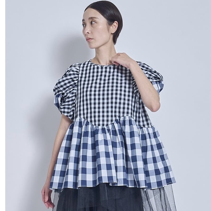 THOMAS MAGPIE ギンガムトップ NAVY | grasol Nagasaki St