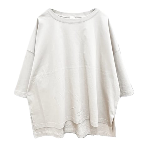 HELLO,I am"MARC" 6分丈ひんやりカットソー White