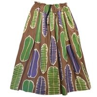 TIGRE BROCANTE ポケットフィセルロングスカート-ブラウン