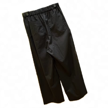 Ventblanc  コットンツイルタックイージーパンツ black