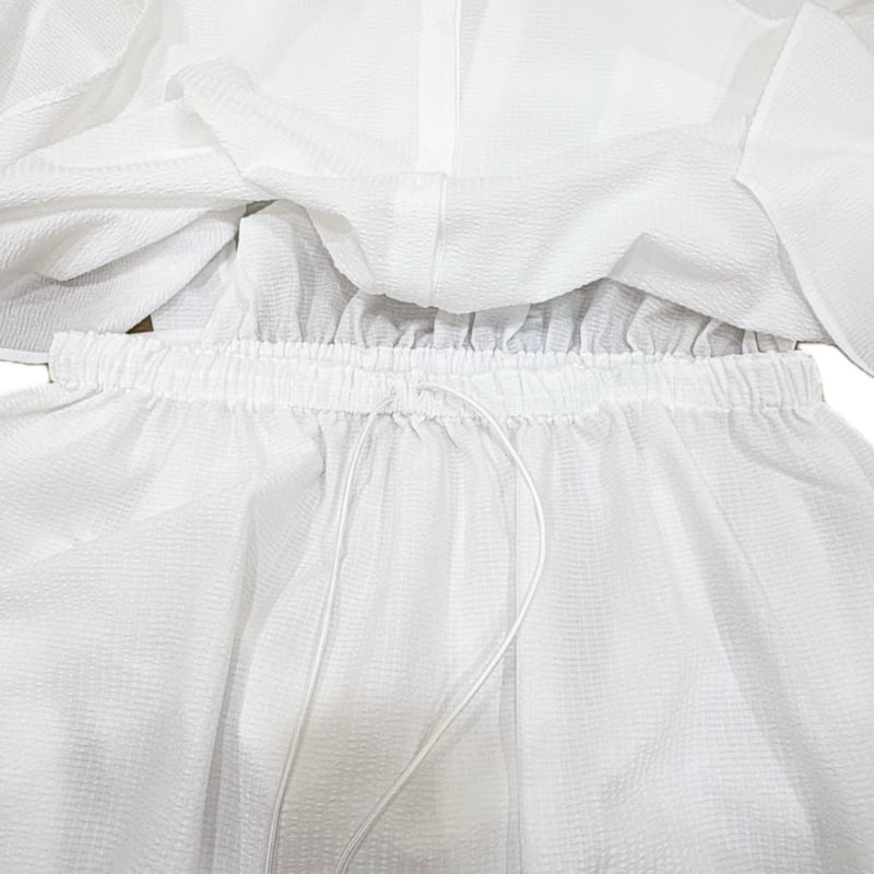新品　LIROMA リロマ　ホワイト シャツワンピース LIROMA デザインシャツワンピース White | grasol Nagasaki Stores