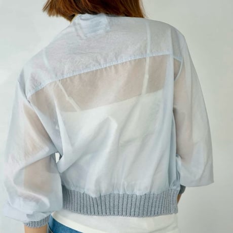 EN'DAYコード刺繍ブルゾン - ホワイト