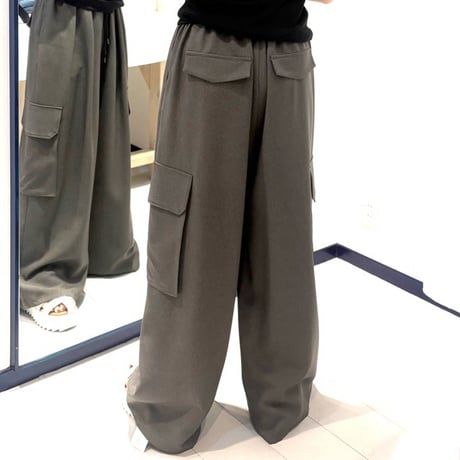 QTUME | カーゴシルエットパンツ | 【Gray】