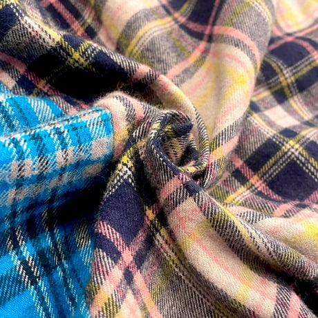 TIGRE BROCANTE コットンフランネルワンポケットスカート-ダークミックス