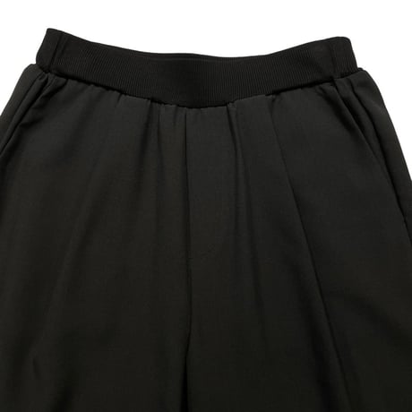 ATELIER SIX エステルシャンブレーリブワイドパンツ  -ブラック