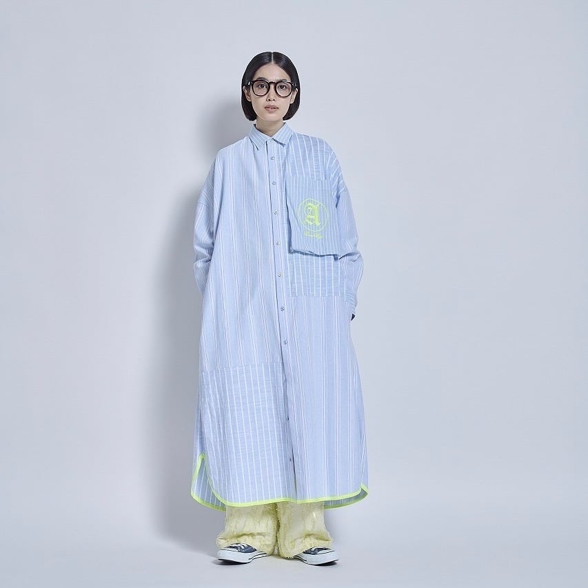 新品値札付き　THOMAS MAGPIE　オリジナルプリントシャツ 38 THOMAS MAGPIE シャツコート サックス | grasol Nagasaki Stores