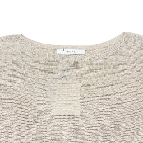 QTUME MIGGYホールガーメントドルマンボートネック　beige