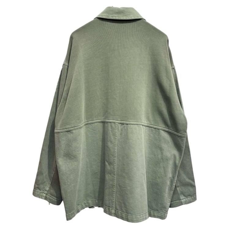 [ディニテコリエ] レイヤードジップアップブルゾン カーキ色 DigniteCollier ガーメントダイ切替ジャケット - カーキ | grasol