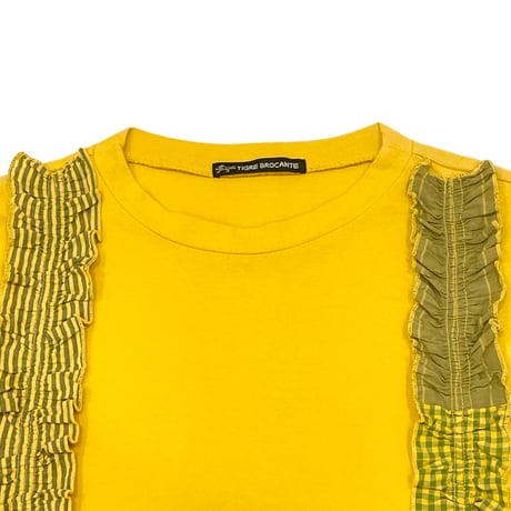 TIGRE BROCANTE 2ラインフリルTシャツ マスタード