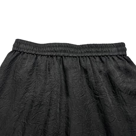 ATELIER SIX   ナイアアセテートツイルイージーワイドパンツ       -ブラック