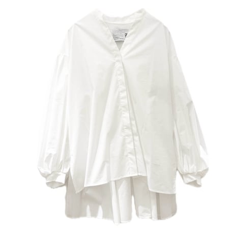 PASSIONE(パシオーネ) スキッパーロングブラウス　White