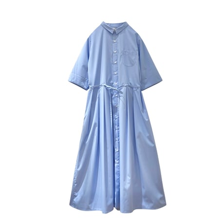 極美品　LIROMA　リロマ　デザインシャツワンピース　ストライプ LADYMADE（レディメイド）｜ ストライプドロストシャツワンピース