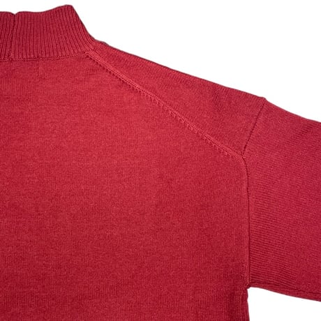 THOMAS MAGPIE ステッチハイネックニット　レッド