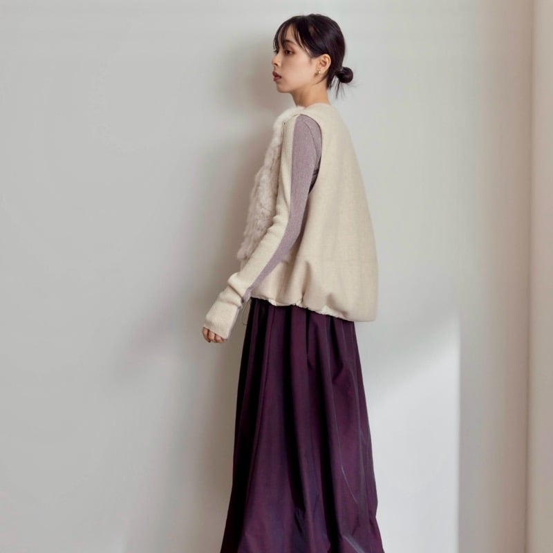 Eimee Law ファー&メルトンドロストコクーンフォルムベスト 【公式通販】