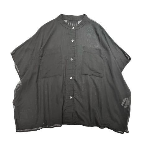DignteCollier    シアーワイドシャツ      -ブラック