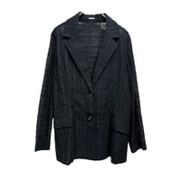 Dignite collier シアーチェックジャケット - ブラック