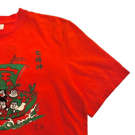 TIGRE BROCANTE 七福神半袖ナッティーTシャツ-オレンジ
