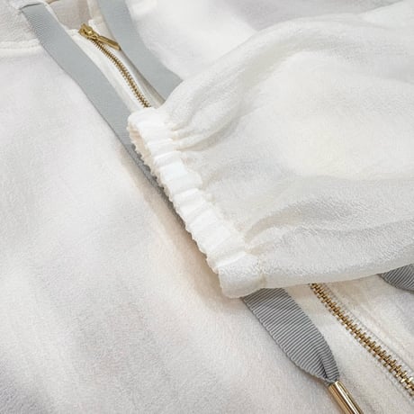 STELLA CIFFON ファインスパンオーガンザブルゾン　ivory