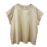 DignteCollier     2wayヘムワイドTシャツ  -ベージュ