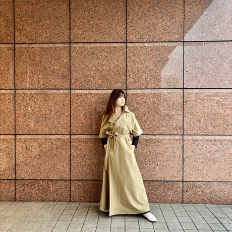 LIROMA(リロマ) ハーフスリーブロングコート　beige