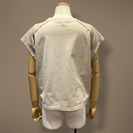 DignteCollier     2wayヘムワイドTシャツ  -ベージュ