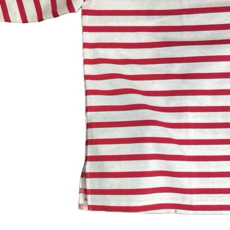 THOMAS MAGPIE ボーダーTシャツ-white×red