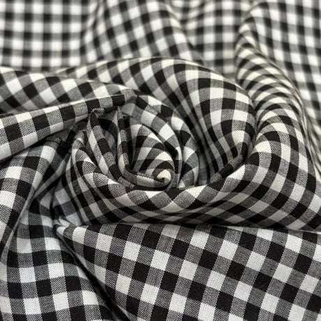 denicher   フロントフリルチェックシャツ  Black