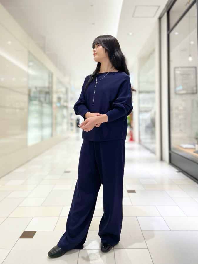 QTUME ハイゲージドルマンニットトップス ネイビー | grasol Nagasaki S